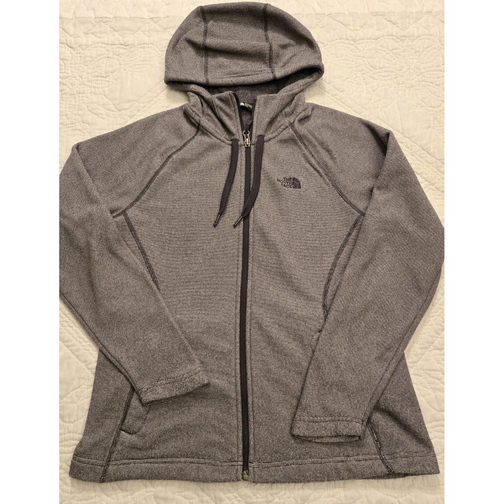 The North Face Women Zip Up Hoodie Jacket Top Striped Size: M Chest 38"